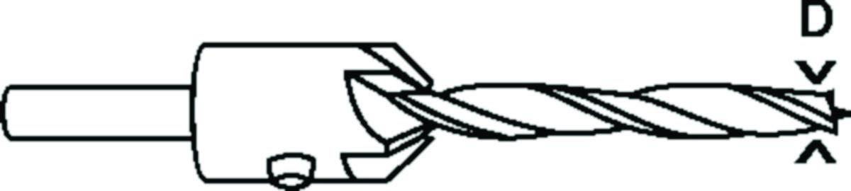 Trespiralbor Bosch - Trebor standard med forsenker Bosch Ø5mm/16mm