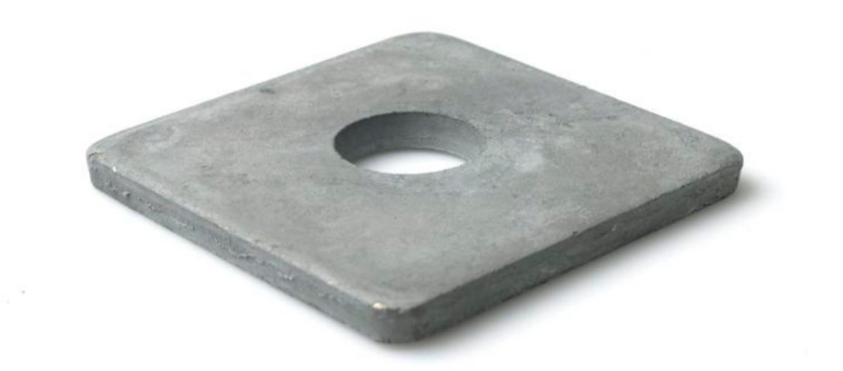 Firkantskive DIN 436 HV100 varmforzinket - Firkantskive M12 VF D436 14X40X4mm varmforzinket