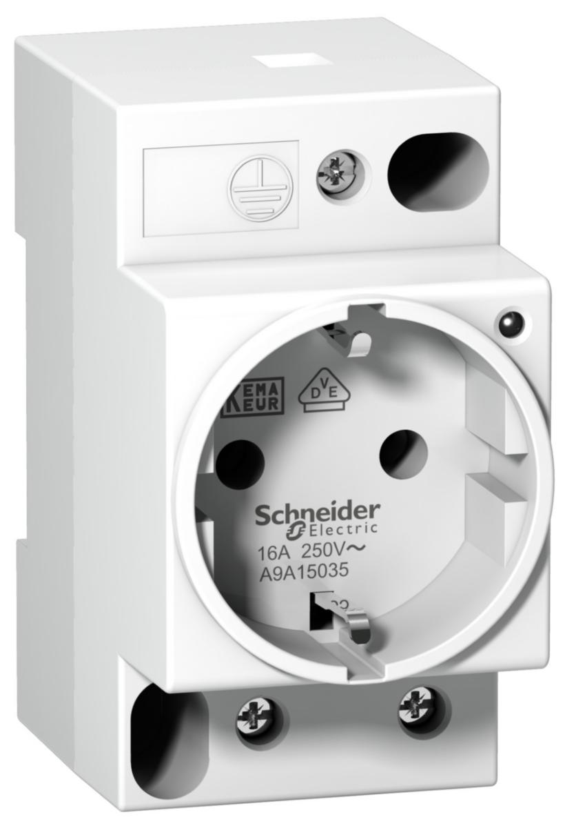 PC mod stikk Schneider med lysdiode - Pc Mod.Stikk 2P 16A M/Lysdiode 
