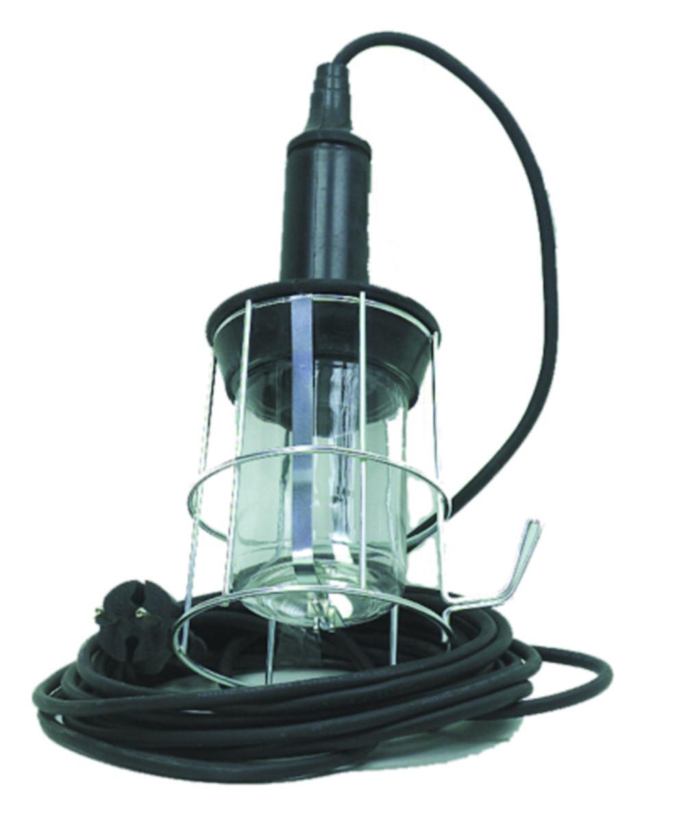 Håndlampe med stålkurv - Håndlampe Gummi 5m max 60w