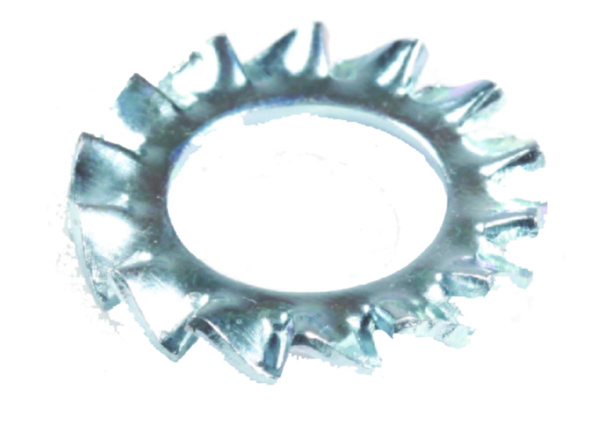 Låseskive AZ DIN 6798A elforzinket - Tannskive M8 utv EZ D6798A 8.4X15X0.8mm elforzinket