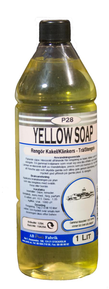 Rengjøring GulSåpa  Prols - Rengjøring P28 Yellow Soap Prol 1L fliser
