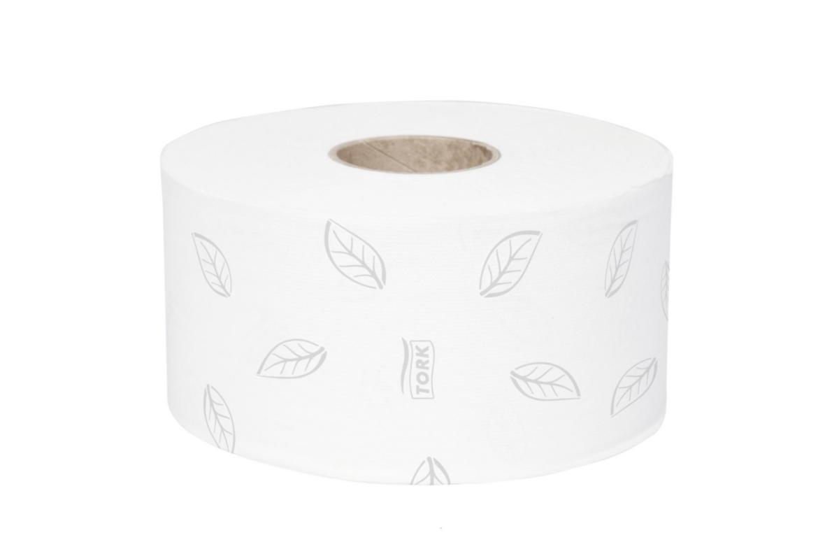 Toalettpapir myk mini Jumbo Premium Tork - Toalettrull mini jumbo myk Tork T2 hvit 2-lag 850ark