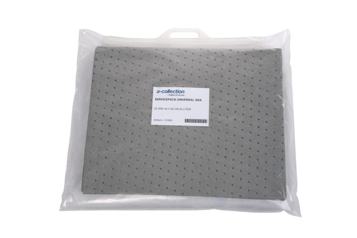 Servicepack Universal 20 liter - Servicepakke Universal 20L a-collection 40x50cm 20ark grå