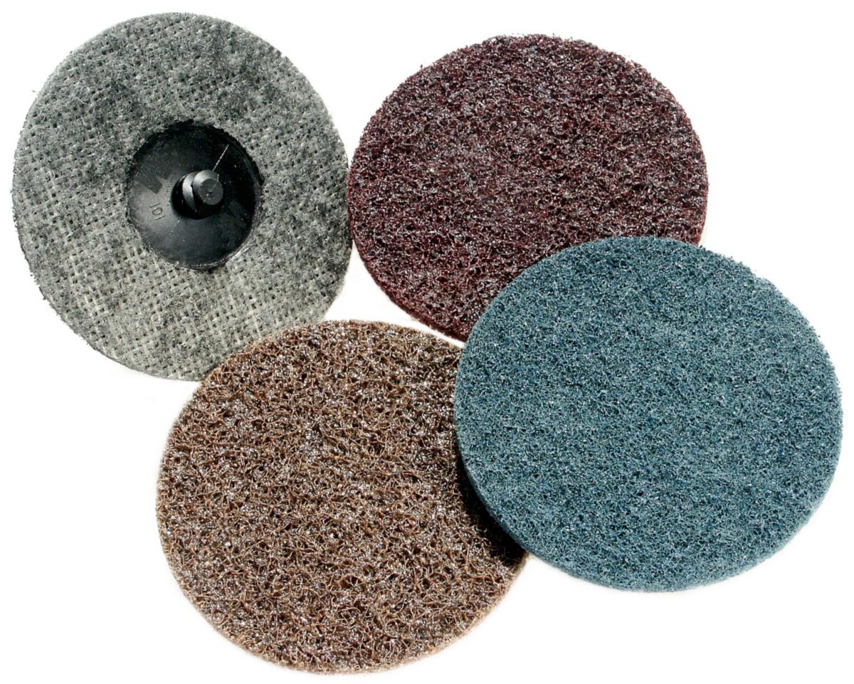 Overflatebehandlingsrondell 3M Roloc ™ SC-DR - Overflaterondell Scotch-Brite 3M SC-DR Ø75mm A MED rød