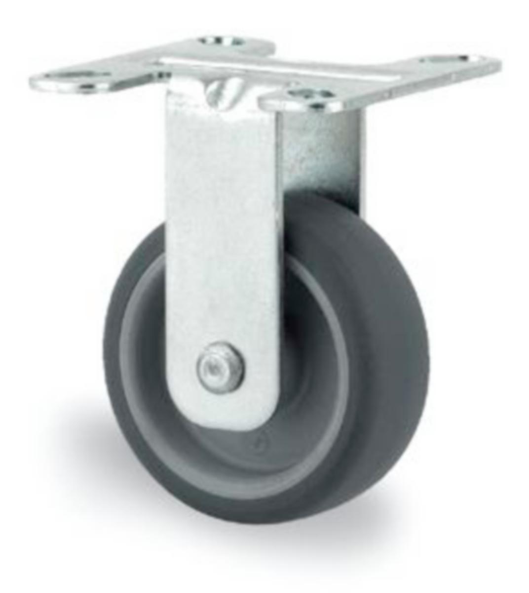 Fast hjul Tente glidelagret - Fast hjul termogummi plate Tente Ø50mm 2478PJI050P40
