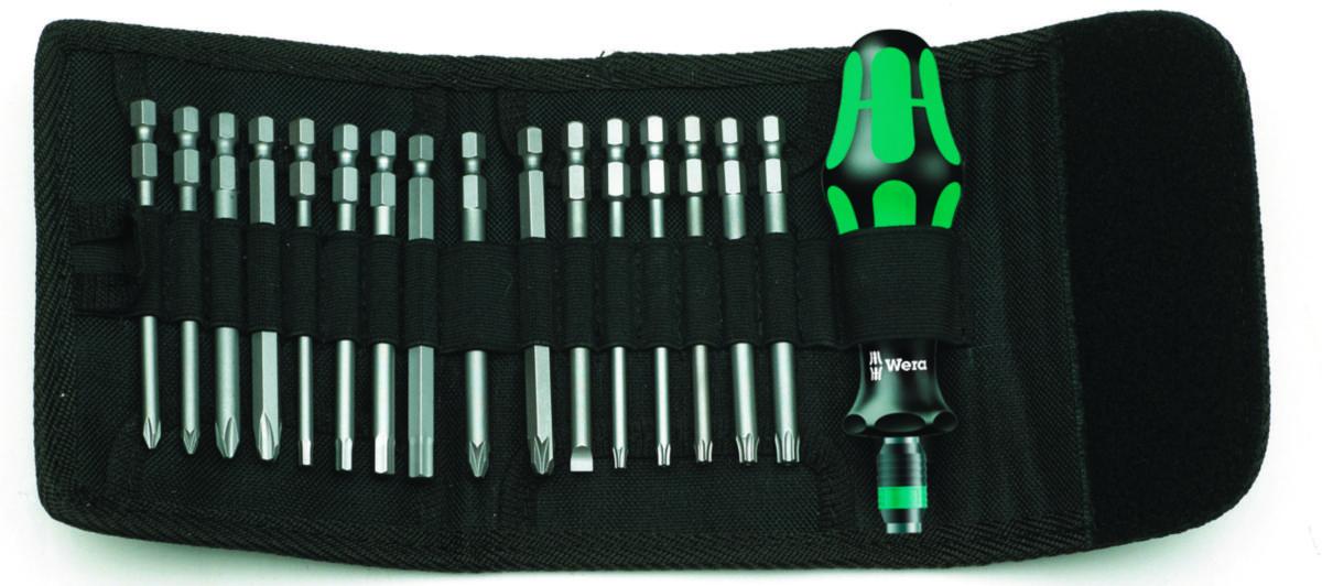 Bitssett Wera Kraftform Kompakt 60 - Bitskassett Kraftform Kompakt Wera 60 1/4" 89mm 17 del sett