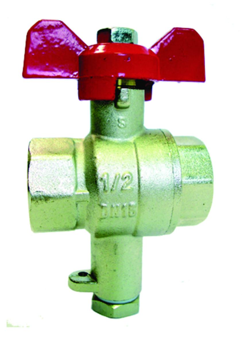 Kuleventil WZT for montering av turføler, Siemens - Kuleventil WTZ-K34. 3/4" 