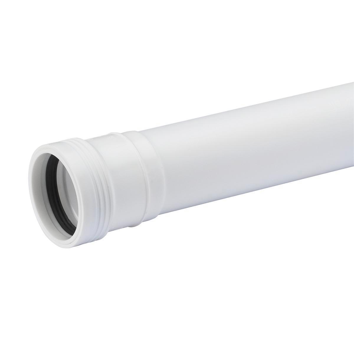 32 mm pp-ht avl.rør m/muffe lgd = 1 mtr hvit wafix - rør ...