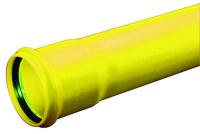 Kabelrør PP glatt, gul, Hallingplast