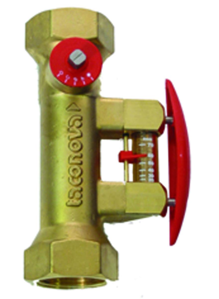 Reguleringsventil Taco Setter Bypass SD - Taco reg. ventil 1" mess. 6-20 l/min.