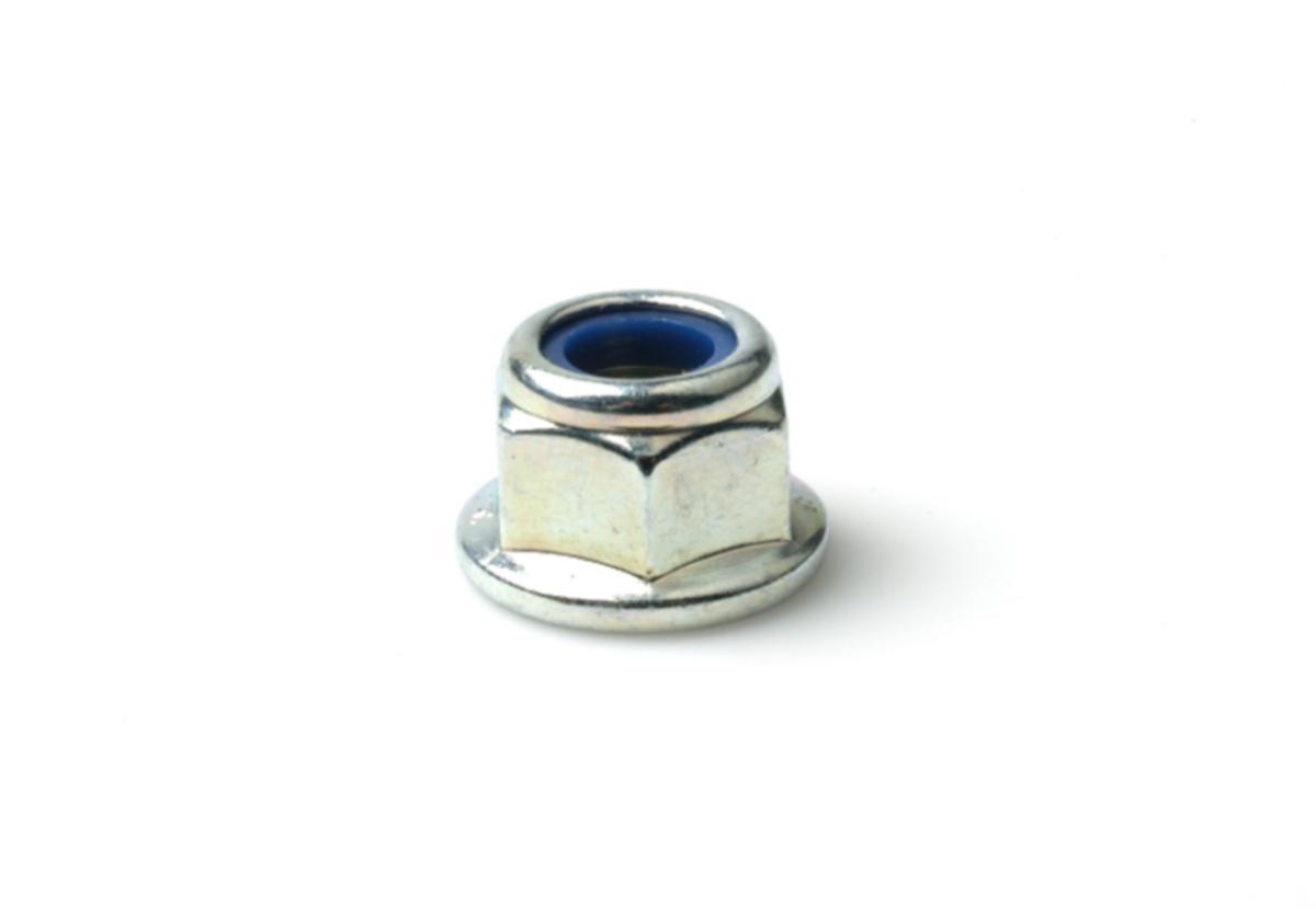 Låsemutter M6MF DIN 6926 KL8.0 elforzinket - Låsemutter M16 EZ D6926 KL8 nylonring med flens