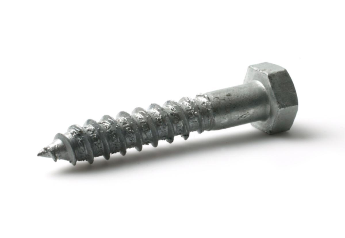 Treskrue Fransk Sekskant DIN571 T6S varmforzinket - Treskr Fransk 10X65 VF D571 Fransk treskrue varmforzinket
