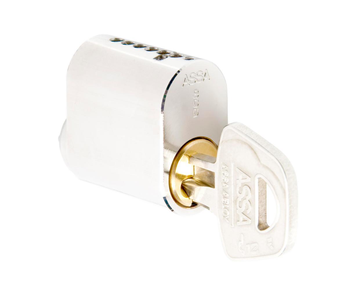 Sylinder ASSA 1201 - Sylinder 1201 inkl 3 nøkler ASSA Oval 7 Stift N GDS/SB