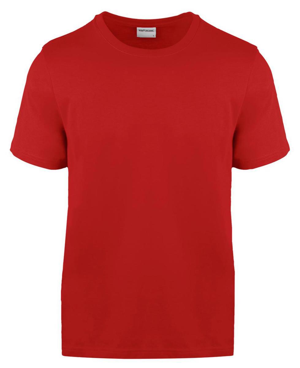 T-skjorte YOU® 6500 Organic GOTS - T-Skjorte YOU 6500 Organic GOTS rød str S