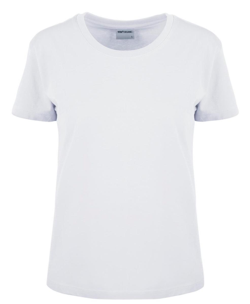 T-skjorte dame YOU® 6501 Organic GOTS - T-Skjorte dame YOU 6501 Organic GOTS hvit str XL